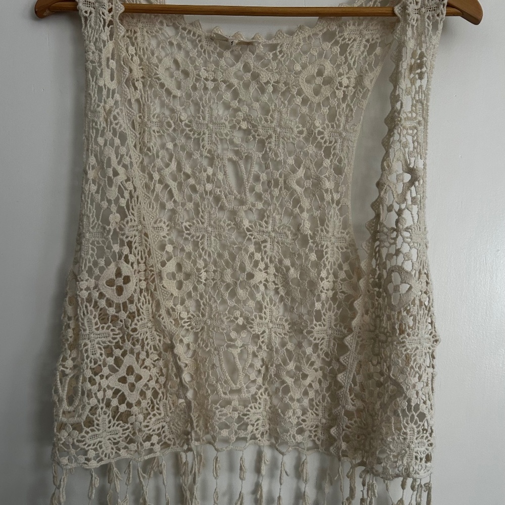 Boho crochet vest